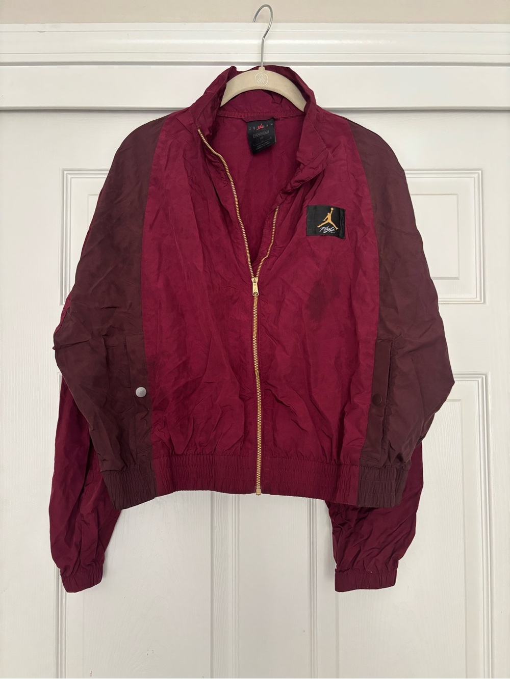 Jordan Women's Burgundy and Dark Burgundy Windbreaker Jacket